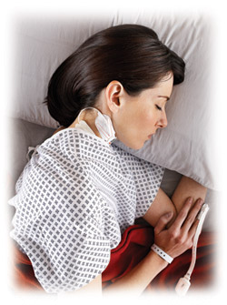 Sleeping patient with RRa sensor